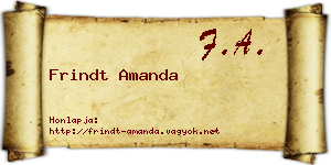 Frindt Amanda névjegykártya